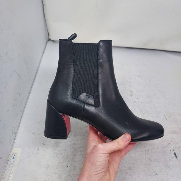 Christian Louboutin Black Leather Turelastic Chelsea Boot - Picture 3 of 13